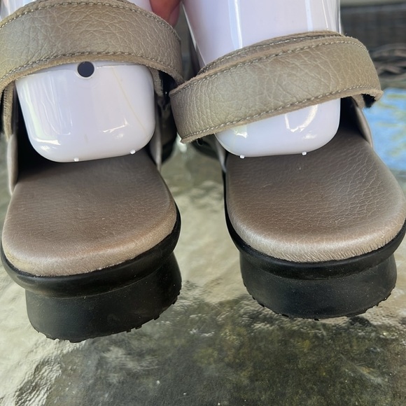 Arche France Gray Leather Peep Toe Slingback Sandals 40 US 9 Comfort Minimalist - Picture 6 of 10